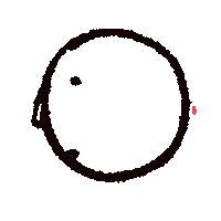 yuxyux red face head turn Sticker