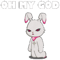 Bunny Omg Sticker by Fluffey