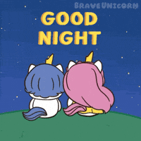 おやすみなさい Good Night GIF by Brave Unicorn