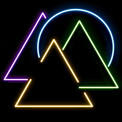 calexakis neon moon camping mountains GIF