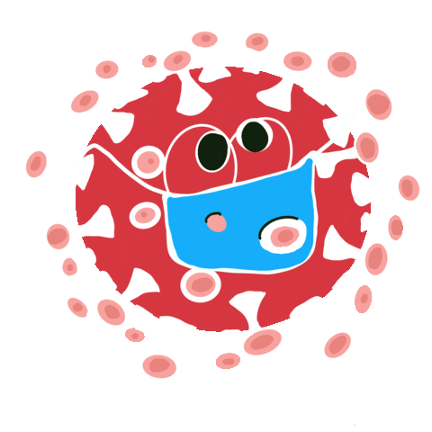 Sick Virus Sticker by deinechristine