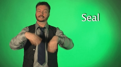 sign language seal GIF by Sign with Robert