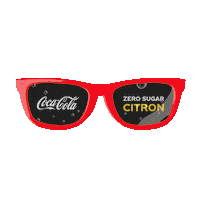 Coca-ColaDK kiss sunglasses bottle lemon Sticker
