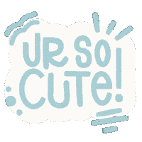 Heart You Are So Cute Sticker