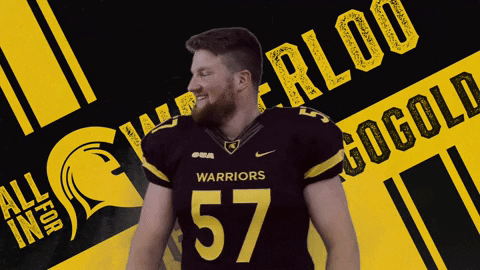 wloowarriors giphyupload football cringe university of waterloo GIF