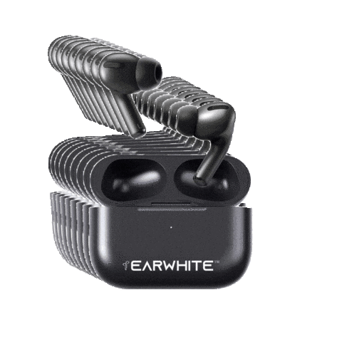 earwhite giphygifmaker music cool black Sticker