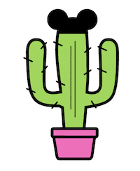 Cactus Mickey Ears Sticker by Happy Magic Co.
