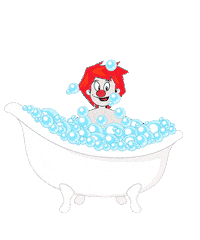 alaincarlos02 clown shower circus circo Sticker