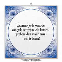 Geld Wijsheid GIF by Tegelspreuken.nl