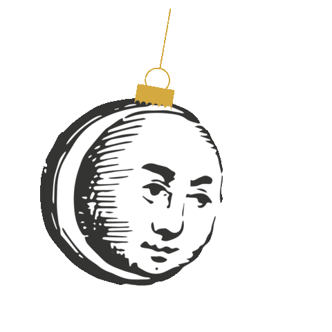Christmas Moon Sticker by La5e