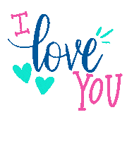 I Love You Hearts Sticker