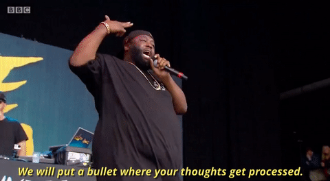 killer mike we will put a bullet where your thoughts get processed GIF by Run The Jewels