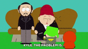 talking kyle broflovski GIF by South Park 