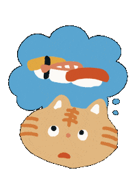 Hungry Cat Sticker