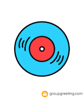 GroupGreetingcards blue red disc groupgreeting Sticker