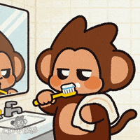 Brushing Wake Up GIF by Chimpers