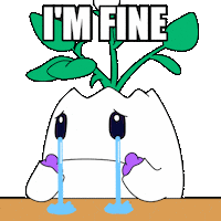Sad Its Fine Sticker by Magic Eden