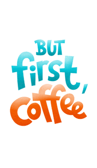 Hungry But First Coffee Sticker by POP! Slots Casino