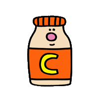 Vitamin C Illustration Sticker