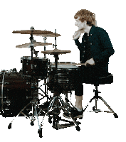 white flag drums Sticker by Normandie