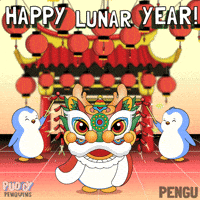 Chinese New Year Penguin GIF by Pudgy Penguins