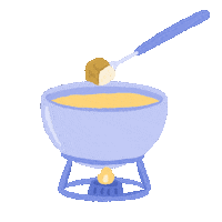 Cheese Fondue Snow Sticker