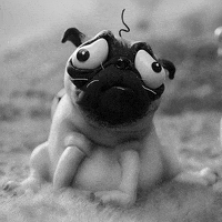 sad black and white GIF