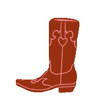 Elevenmeetseleven cowboy western cowgirl boot Sticker