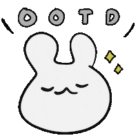 Illustration Bunny Sticker