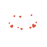 New Post Hearts Sticker
