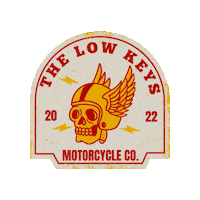 Skull Motorcycle Sticker by The Low Keys