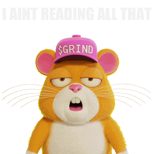 Hamster Too Long Didnt Read Sticker by Grind