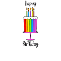 nikkidoodles457 party celebration rainbow celebrate Sticker