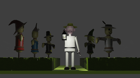Telletec giphyupload horror spooky scarecrow GIF