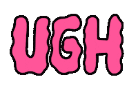 Bored Pink Sticker by Poppy Deyes