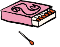 Perfect Match Fire Sticker by Leah Schmidt