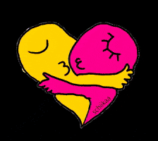 schiikaa love heart kiss hug GIF