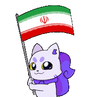 Flag Iran Sticker by Lucky Kat Studios