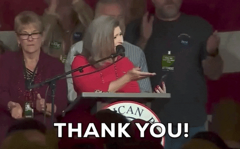 Joni Ernst Thank You GIF by Election 2020