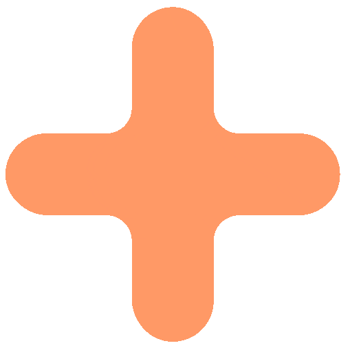Orange Cross Sticker