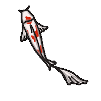 vivalaladybug japan lost koi koi fish Sticker