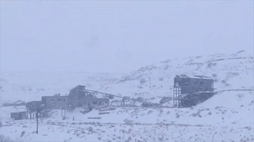 Snow Covers Smith Coal Mine in Montana