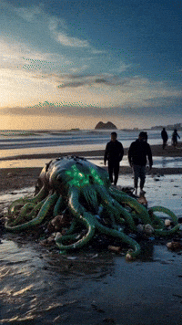 Beach Creature GIF by systaime