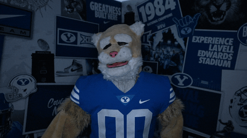 Celebration Cosmo GIF by BYU Cougars