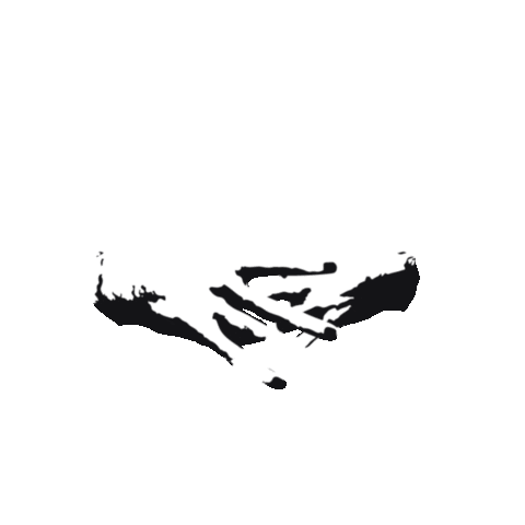 XediiS white black yellow hands Sticker
