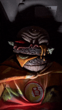 no cheese burger man GIF