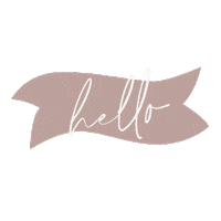 Ribbon Hello Sticker