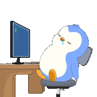 Tired Work From Home Sticker by Pudgy Penguins
