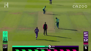 Dwayne Bravo Hits The Wickets