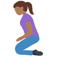 emojivid woman emoji emojivid kneeling Sticker